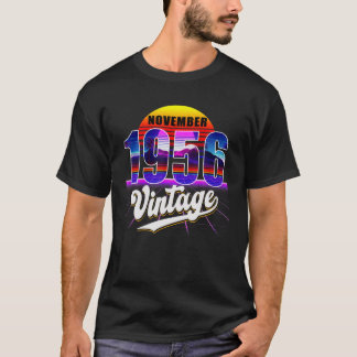 November 1956 Retro 65Th Birthday Vaporwave 60'S S T-Shirt