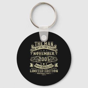 November 2001 24th Birthday For Men 24 Year Old Bd Key Ring