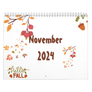 November 2024 1 Month Fall Calendar