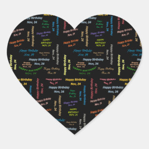 November, 24 Birthday Sticker