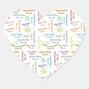 November, 28 Birthday Sticker