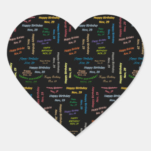 November, 29 Birthday Sticker