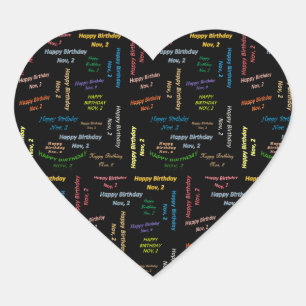 November, 2 Birthday Sticker