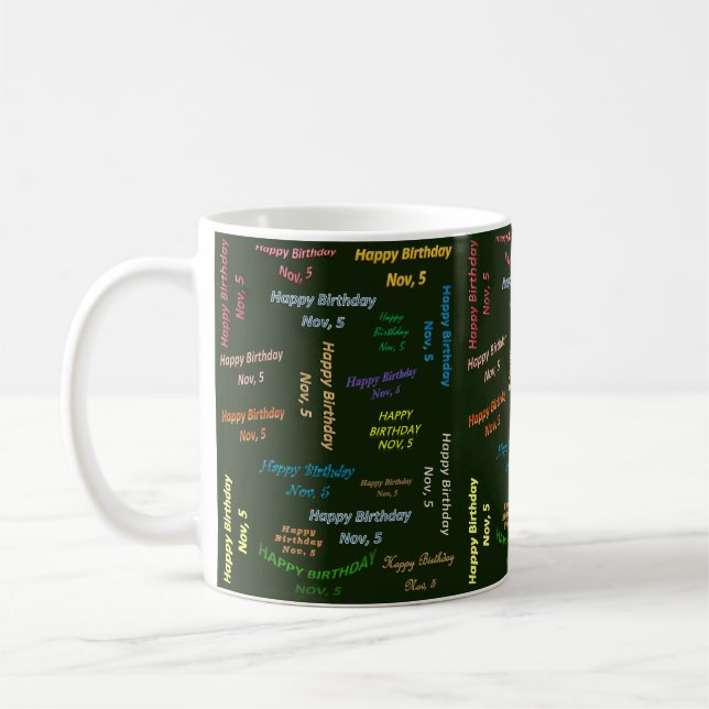 November, 5 Birthday Mug (Left)