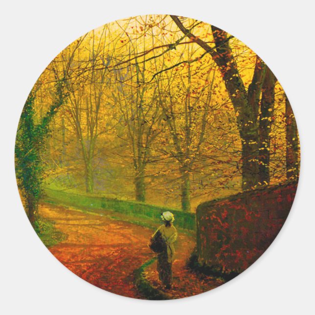 November Afternoon Stapleton Park Grimshaw Classic Round Sticker (Front)