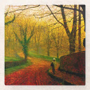 November Afternoon Stapleton Park Grimshaw Glass Coaster