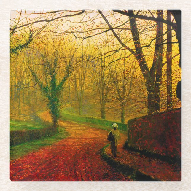 November Afternoon Stapleton Park Grimshaw Glass Coaster (Front)