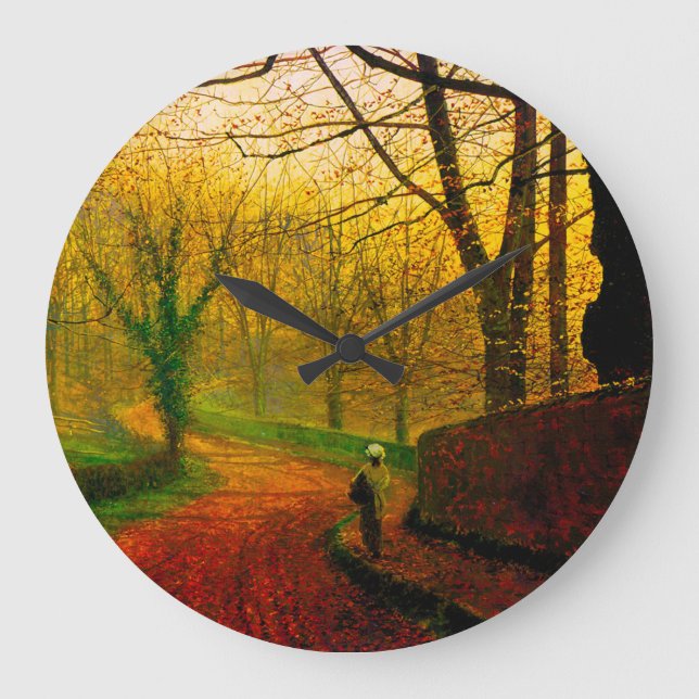 November Afternoon Stapleton Park Grimshaw Large Clock (Front)