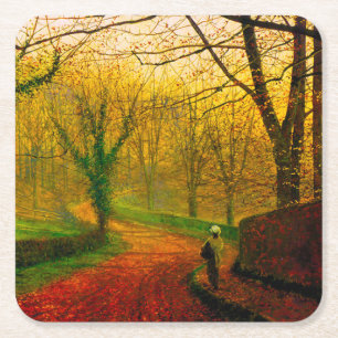 November Afternoon Stapleton Park Grimshaw Square Paper Coaster