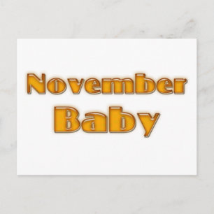 November Baby Postcard