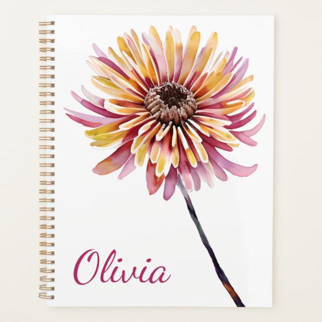 November birth flower gifts Chrysanthemum flower Planner (Front)