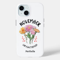 NOVEMBER Birth Month Flower Custom Name Christian
