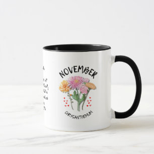 NOVEMBER Birth Month Flower Custom Name Christian Mug
