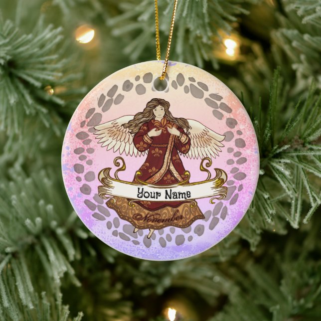 November Birthday Angel birthday custom ornaments (Tree)