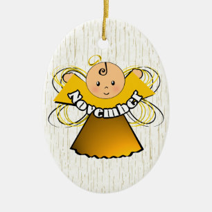 November Birthday Angel Ceramic Tree Decoration