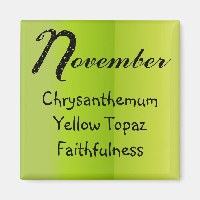 November Birthday Magnet (Front)