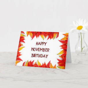 **NOVEMBER BIRTHDAY WISHES**  CARD
