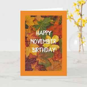 **NOVEMBER BIRTHDAYS** LEAVES LEAVES LEAVES! CARD