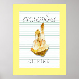 November Birthstone Citrine 18x24 Artwork Poster