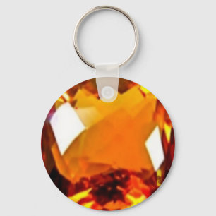 November Birthstone-Golden Citrine by Sharles Key Ring