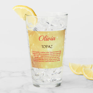 November Birthstone Topaz design Glass