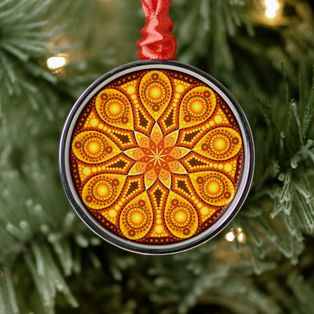 November Birthstone Topaz Mandala Ornament (Tree)