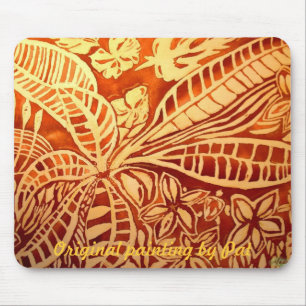 November brown leaves mouse mat