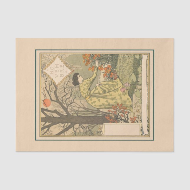 November by Eugene Grasset Tissue Paper (Front)