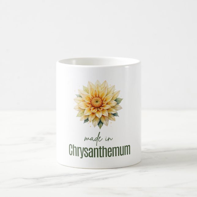 November Chrysanthemum Flower Mug | Coffee Cup (Center)