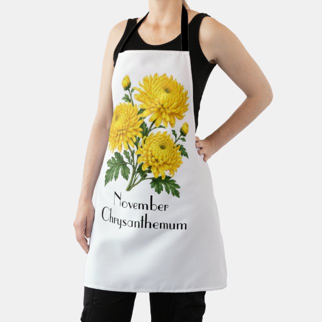November Chrysanthemum Flowers Apron (Insitu)