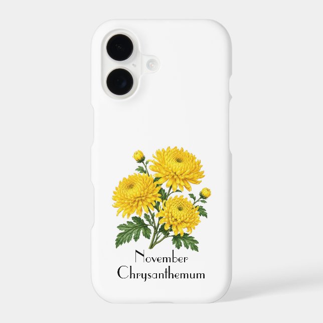 November Chrysanthemum Flowers Phone Case (Back)