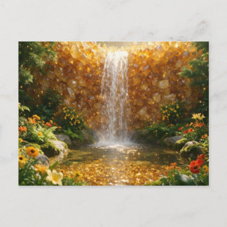 November Citrine Waterfall Postcard