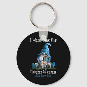 November Diabetes Awareness Month Fun Gnomes Wear Key Ring