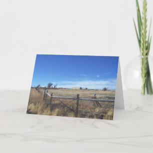 November Dry Grass Ranch View Card