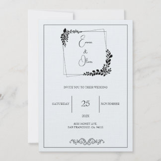 "November Elegance" Customisable Wedding  Invitati Invitation