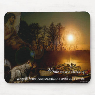 November Evening Angel Mouse Mat
