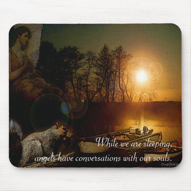 November Evening Angel Mouse Mat (Front)