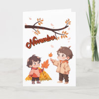 November - Fall - Greeting Card - Seasons