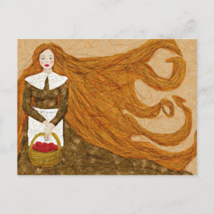 November girl postcard