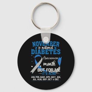 November Is National Diabetes Awareness Month Key Ring