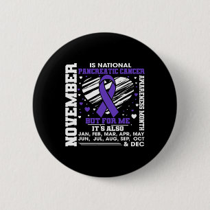 November Is National Pancreatic Cancer Awareness M 6 Cm Round Badge
