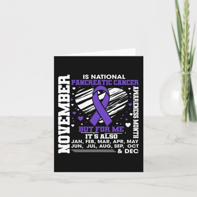 November Is National Pancreatic Cancer Awareness M Card (Front)