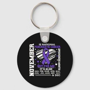 November Is National Pancreatic Cancer Awareness M Key Ring