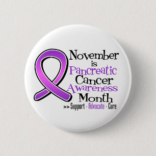 November is Pancreatic Cancer Awareness Month 6 Cm Round Badge