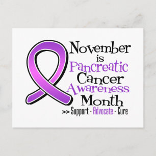 November is Pancreatic Cancer Awareness Month Postcard