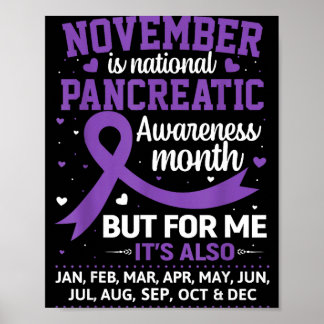 November is Pancreatic Cancer Awareness Purple Poster