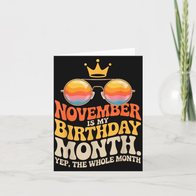 November My Birthday For New Year 2026  Card (Front)