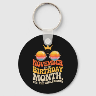 November My Birthday For New Year 2026 Key Ring