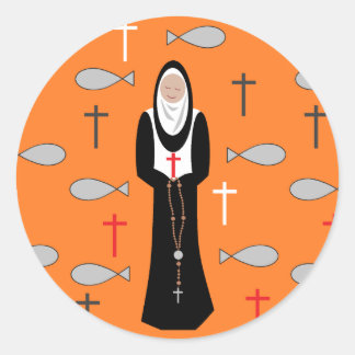 November Nun Classic Round Sticker