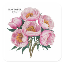 November Peony Bloom - Personalized Birthday Gift